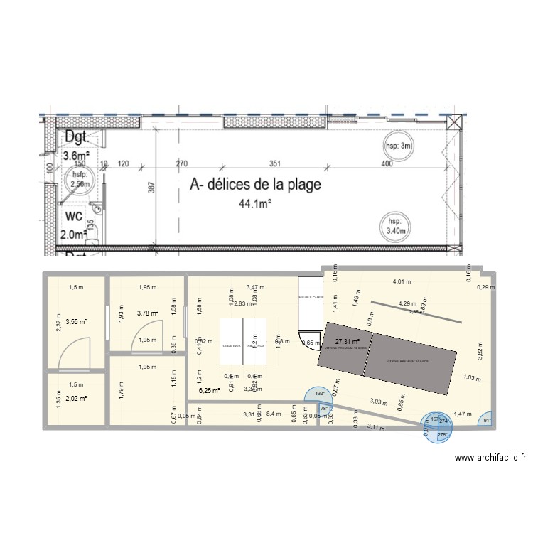 DELICE DE LA PLAGE 2026 V2. Plan de 5 pièces et 43 m2