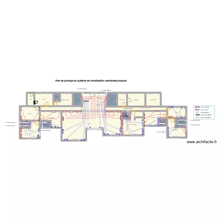 climatisation centralisée. Plan de climatisation centralisée. Plan de