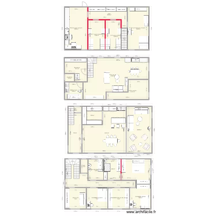 Projet maison . Plan de 
