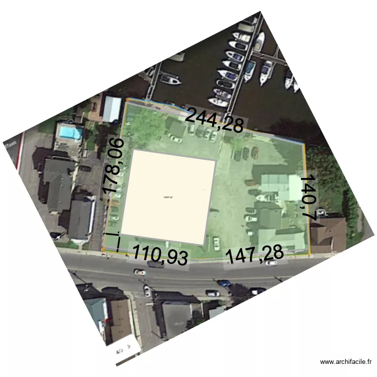 marina terrain. Plan de 2 et 5369 m² marina terrain. Plan de 2 et 5369 m²