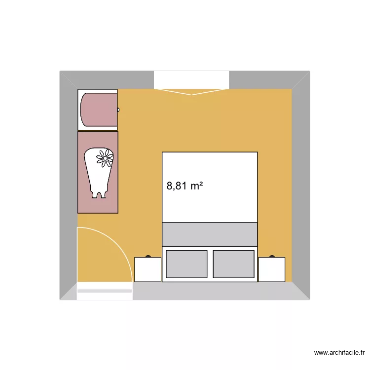 Chambre 2. Plan de 1 et 9 m² Chambre 2. Plan de 1 et 9 m²