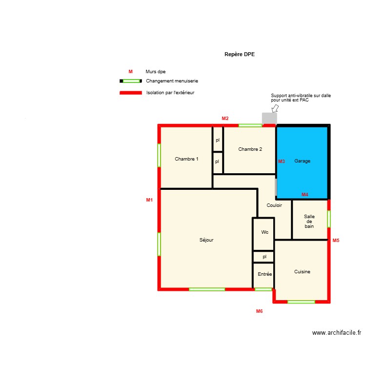Bonnamy saint jean audit. Plan de 13 pièces et 43 m2