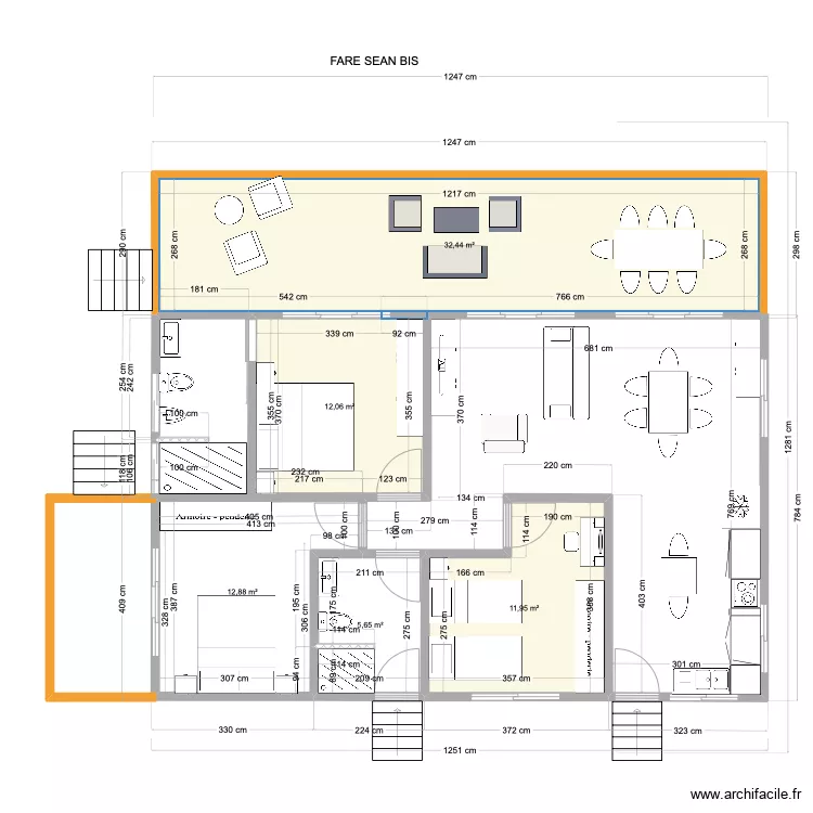 FARE SEAN 3CH BIS. Plan de 
