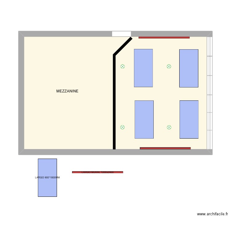 MERI - STRUCTURE DUCLOS. Plan de 1 pièce et 46 m2