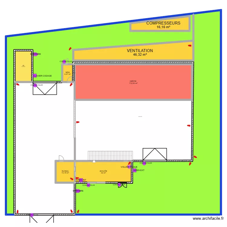 garage. Plan de 
