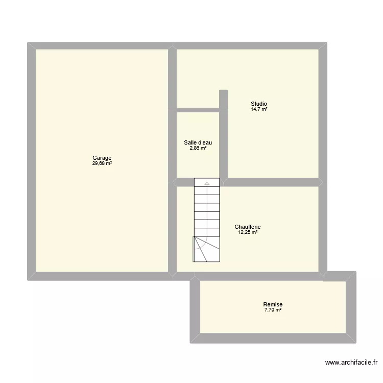 maison RDC. Plan de 5 Pièces et 67 m² maison RDC. Plan de 5 Pièces et 67 m²