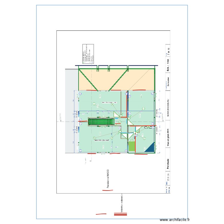 marchesseau elec R+1. Plan de 0 pièce et 0 m2