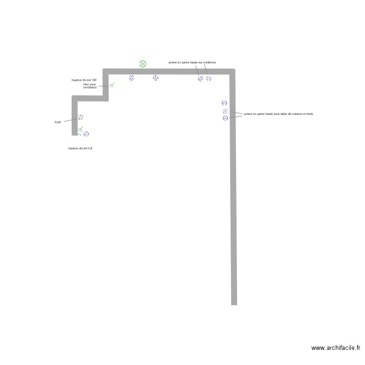 cuisine appartement D LE MOAL. Plan de 0 pièce et 0 m2