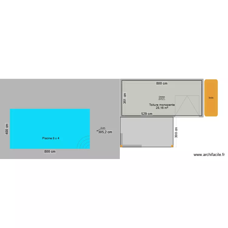 garage piscine. Plan de garage piscine. Plan de