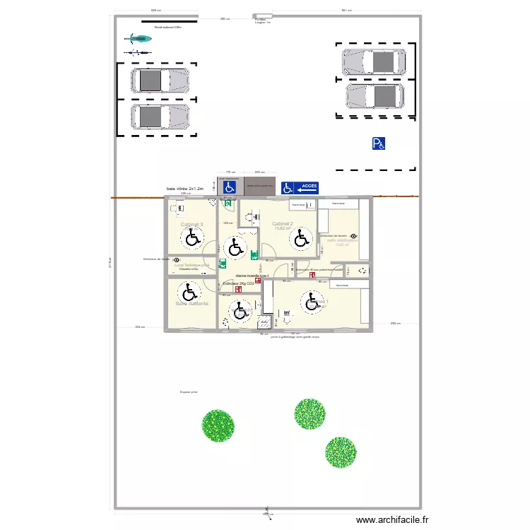 plan masse s&eacute;curit&eacute; incendie  projet ERP. Plan de 