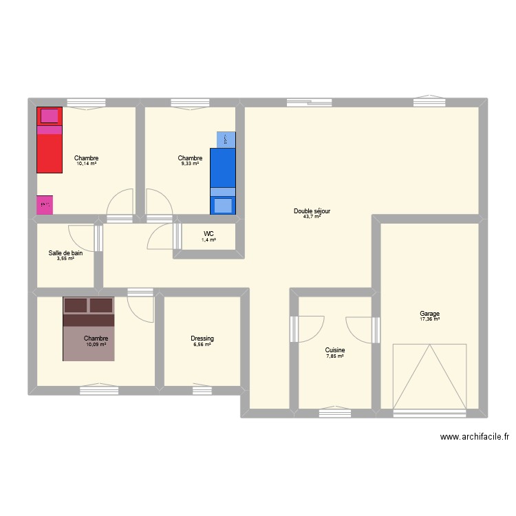 maison. Plan de 9 pièces et 110 m2
