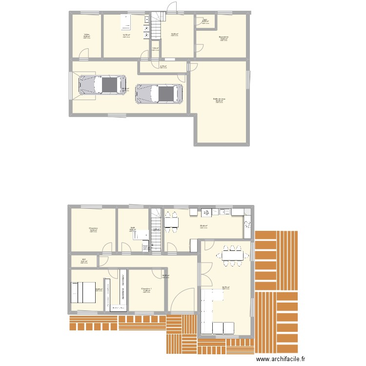 Maison Lorry les Metz. Plan de 19 pièces et 262 m2