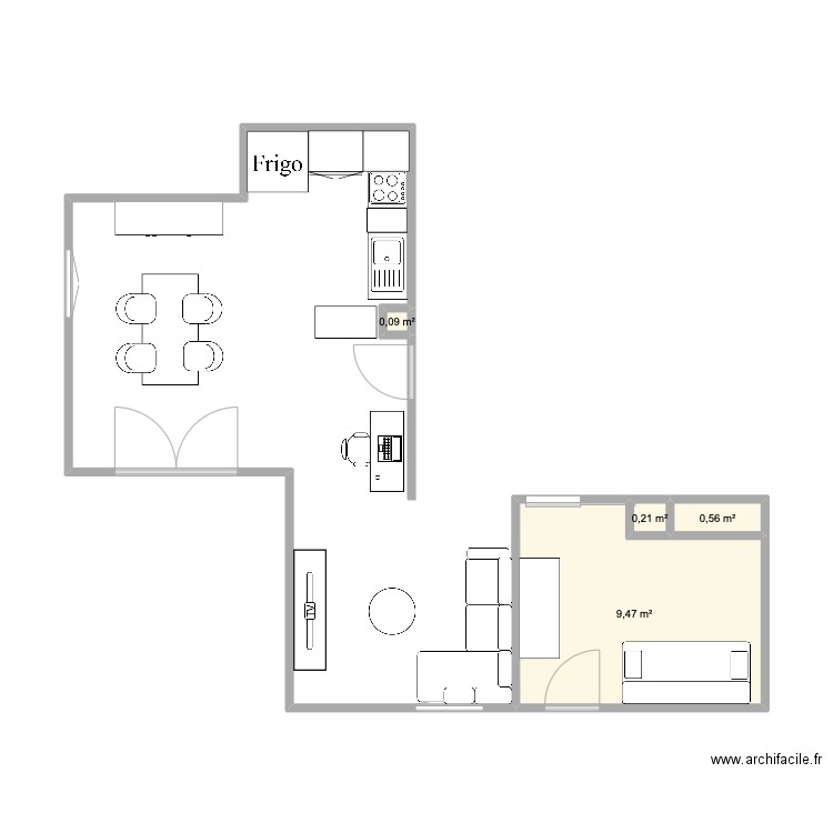 Appart Tours. Plan de 4 pièces et 10 m2