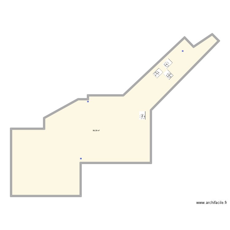 cabinet medical v2  gauche. Plan de 1 pièce et 96 m2