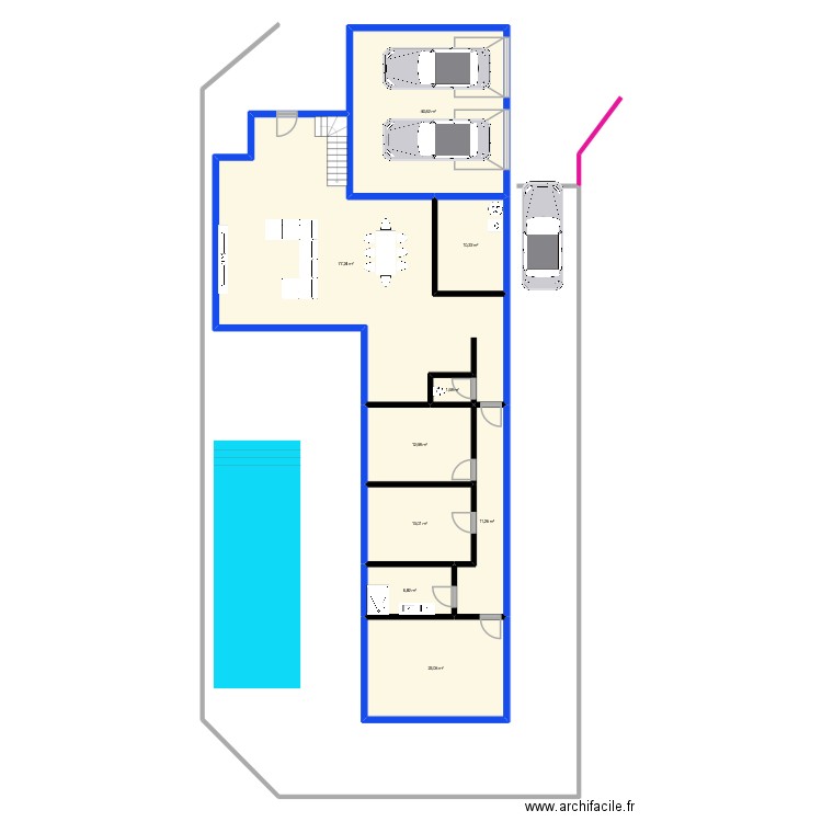 Lunel Viel. Plan de 9 pièces et 196 m2