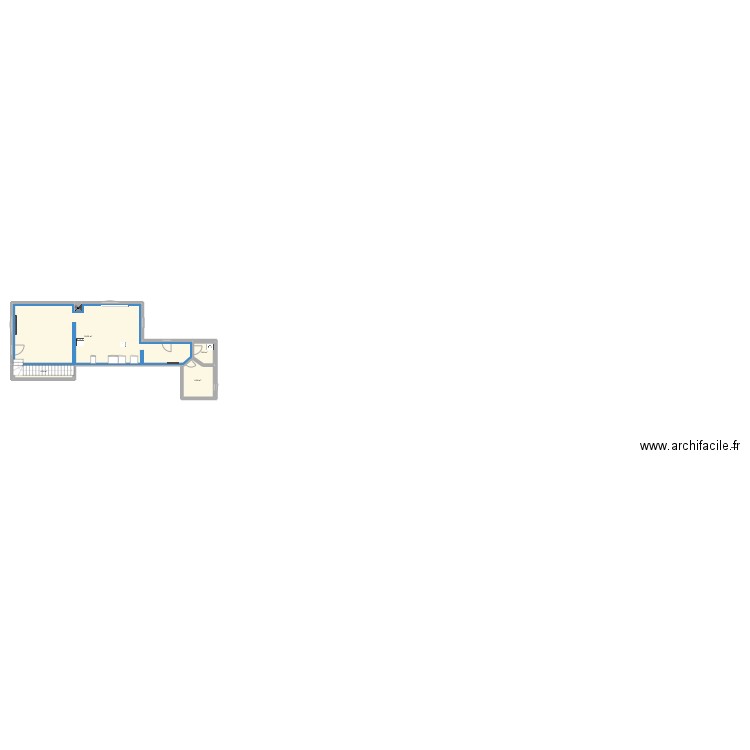 maison duplex. Plan de 5 pièces et 69 m2