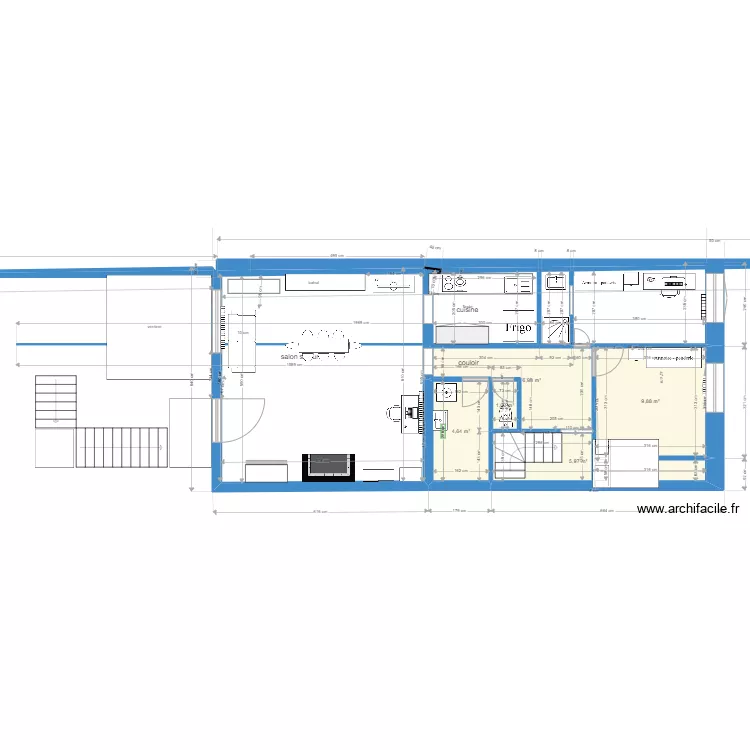 maison guy salon sejour. Plan de 5 pièces et 29 m²