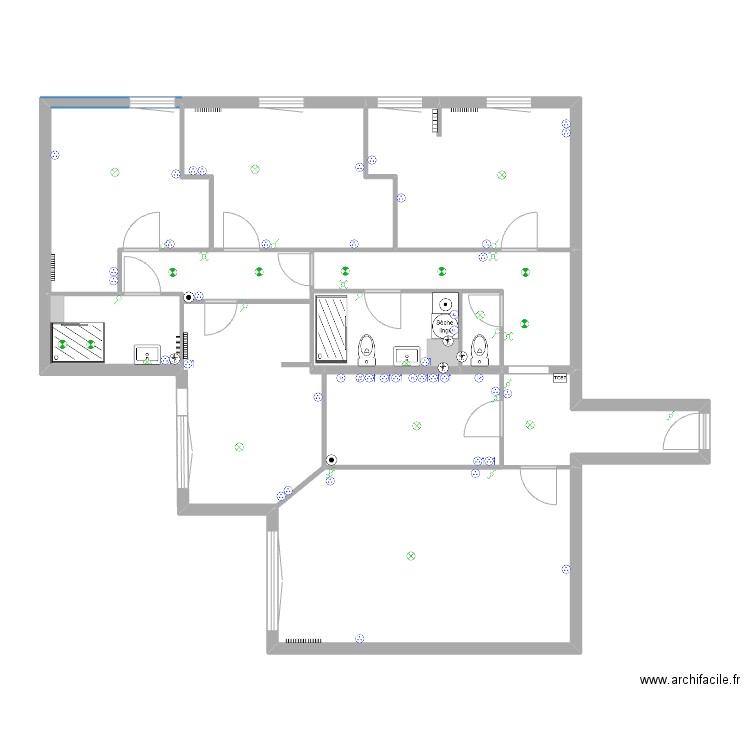 Asturies_Coloc4. Plan de 12 pièces et 110 m2