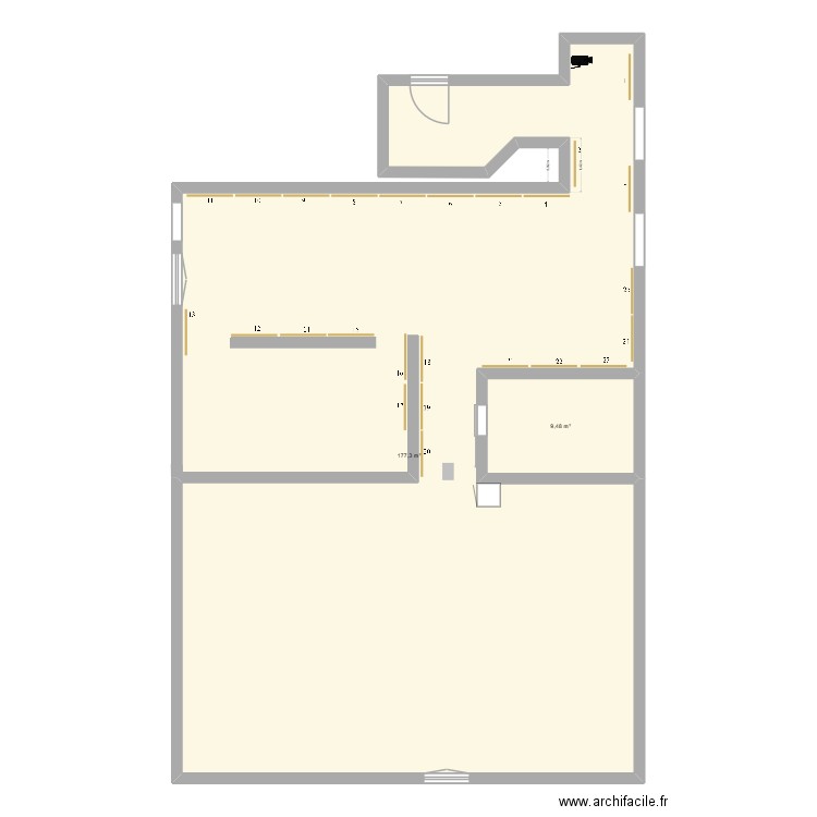 Atelier Elec CAP1-2. Plan de 2 pièces et 187 m2