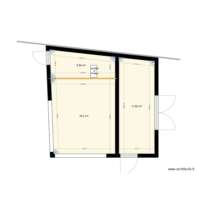 garage perso 1. Plan de 3 pièces et 33 m2