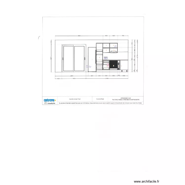 Letourneur Mur 1. Plan de 