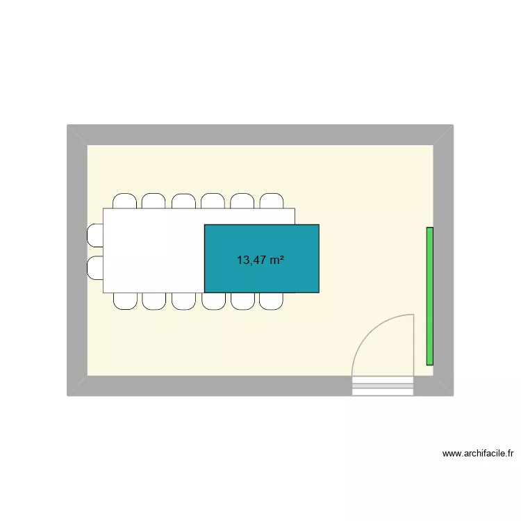 SALLE VISIO. Plan de 1 et 13 m² SALLE VISIO. Plan de 1 et 13 m²