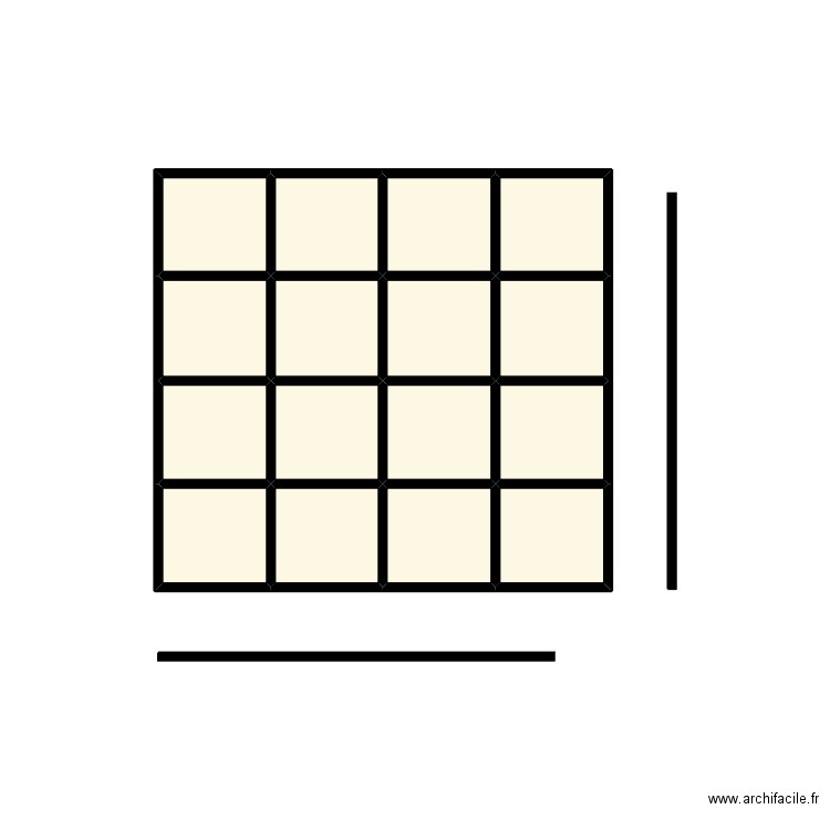 mur d'entrée 2. Plan de 16 pièces et 6 m2