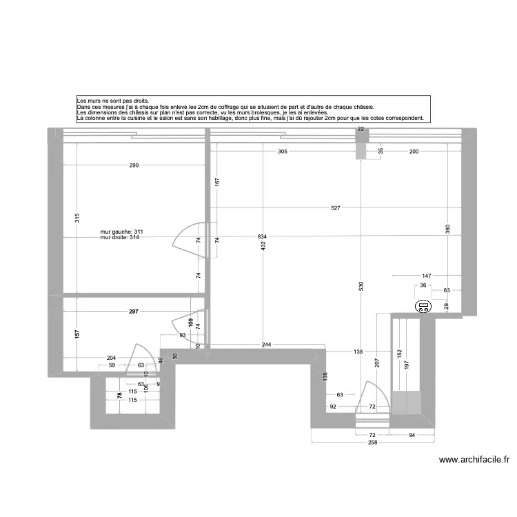GRENADIERS R&eacute;no 1. Plan de 1  et 5 m²