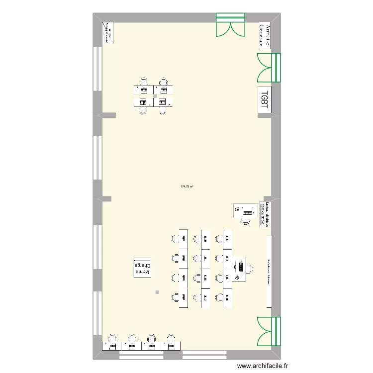 G202. Plan de 1 et 175 m² G202. Plan de 1 et 175 m²
