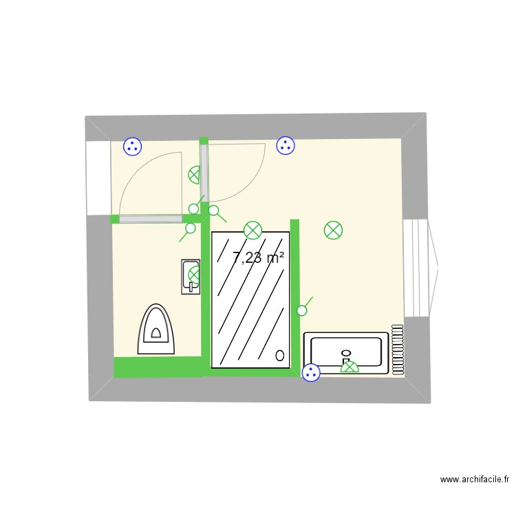 Salle de Bain. Plan de 0 pièce et 0 m2