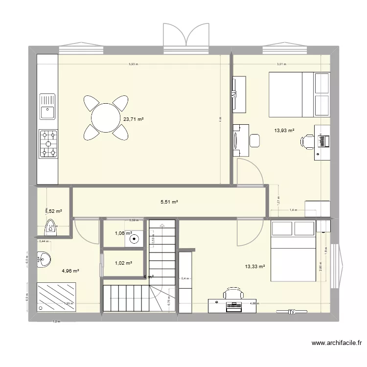 Maison morieres. Plan de 9 pièces et 69 m² Maison morieres. Plan de 9 pièces et 69 m²