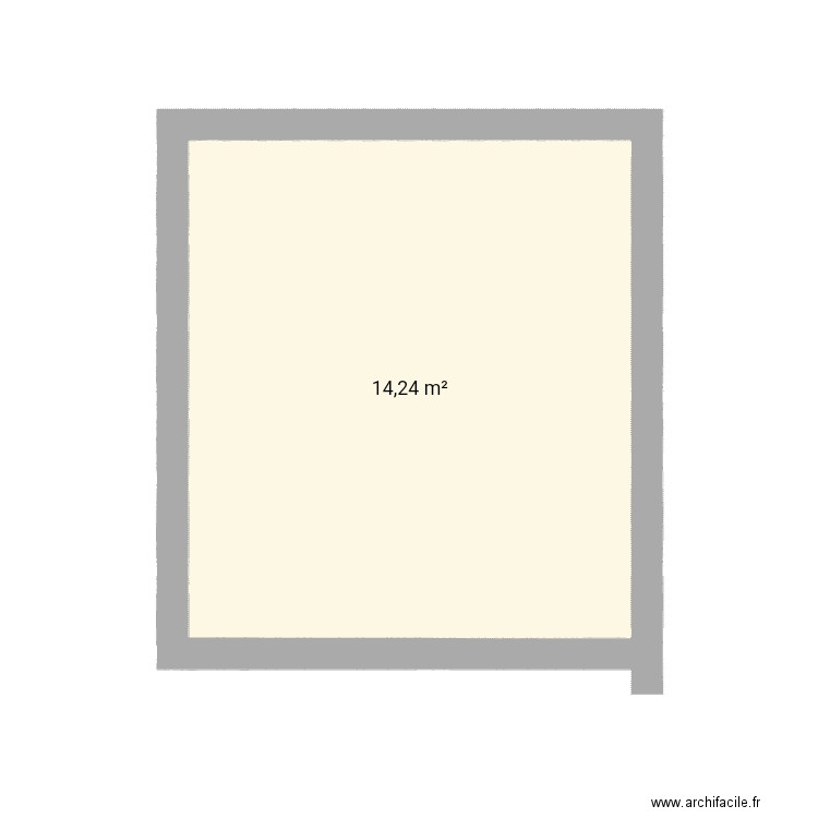 Maison 1. Plan de 1 pièce et 14 m2