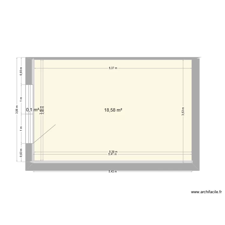 Doges. Plan de 2 Pièces et 19 m² Doges. Plan de 2 Pièces et 19 m²