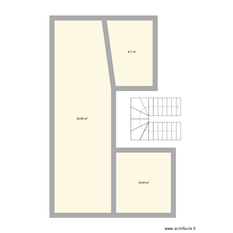 Chatel Lot 3. Plan de 3 pièces et 53 m2