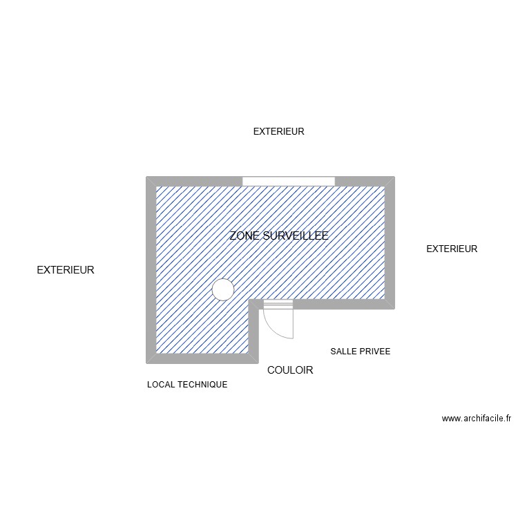 salle 4 rg smile. Plan de 1 pièce et 23 m2