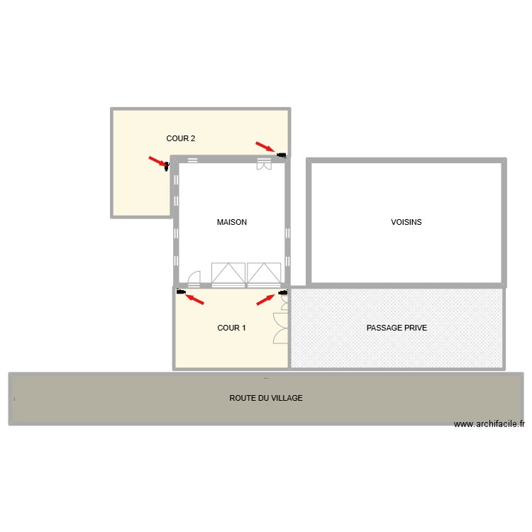 plan de masse. Plan de 6 pièces et 957 m2