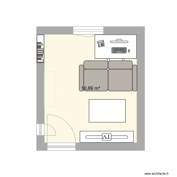 salon villette. Plan de 1 Pièce et 11 m² salon villette. Plan de 1 Pièce et 11 m²