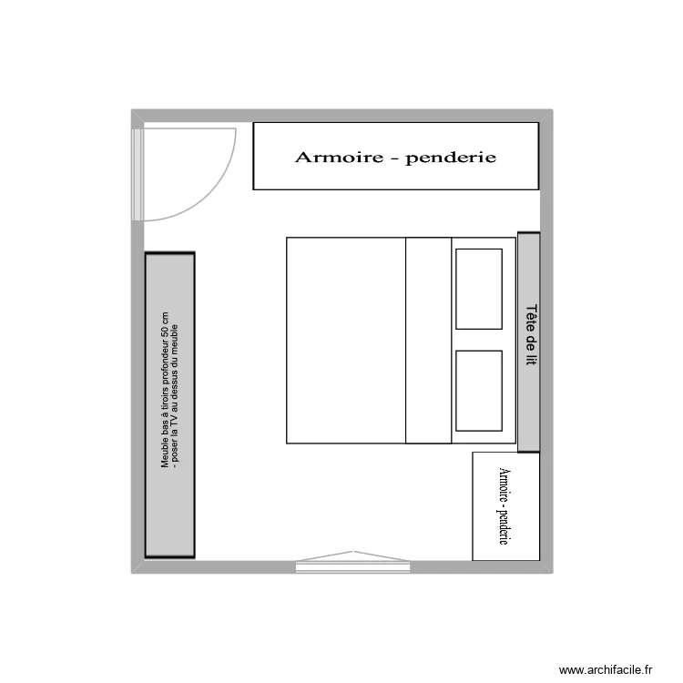 b&eacute;atrice. Plan de 1 pièce et 13 m²
