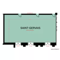 Dimensions salle Saint Gervais.