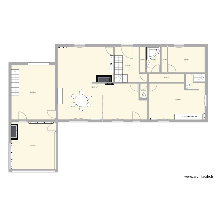 OLF 2. Plan de 11 pièces et 151 m2