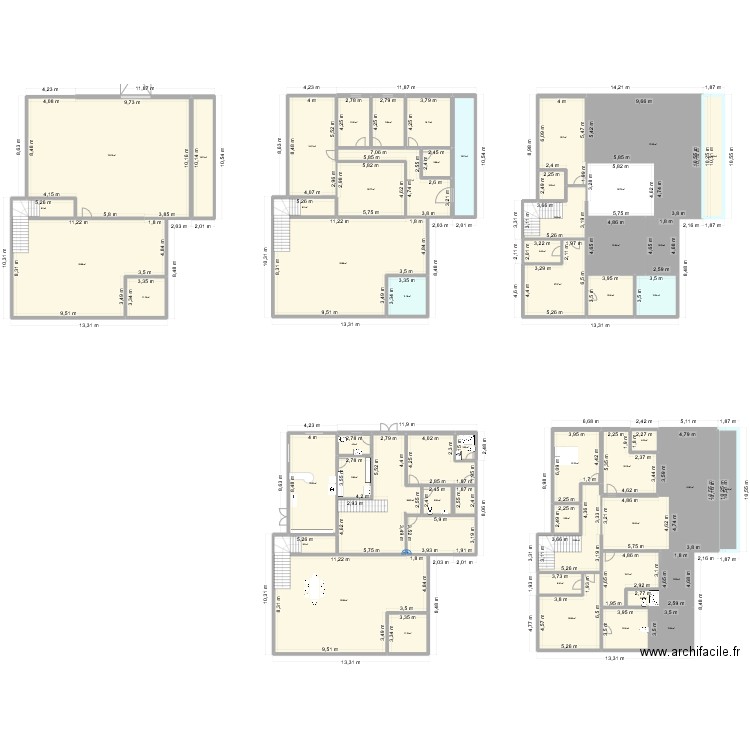 Espino 10. Plan de 52 pièces et 1303 m2