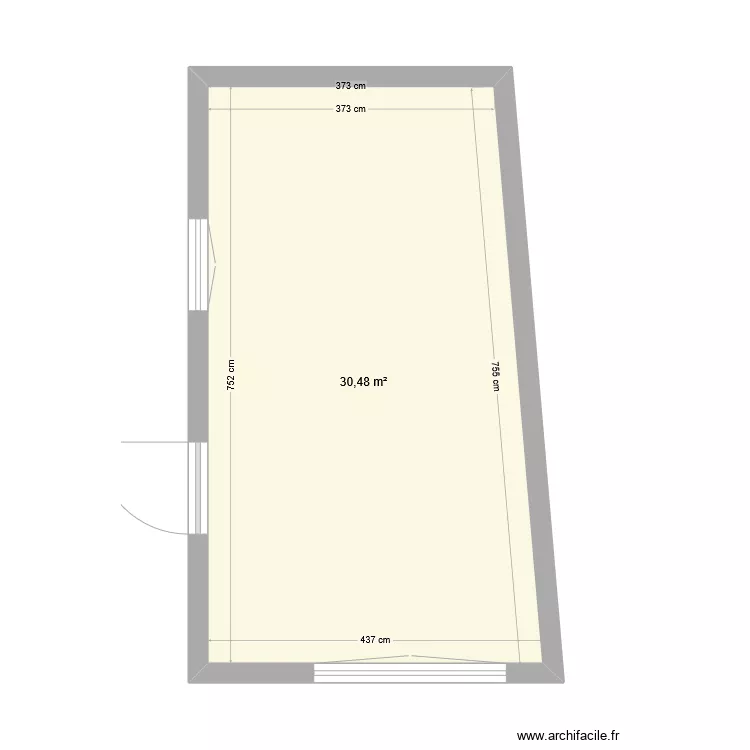 Bussi&egrave;re garage nu. Plan de 