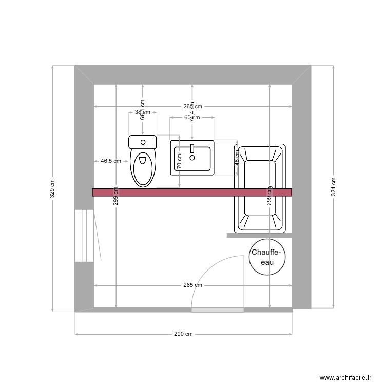 SDEtageBaignoire. Plan de 0 pièce et 0 m2