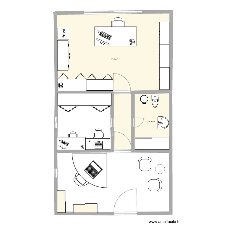 BUREAU CASEDOM. Plan de 0 pièce et 0 m2 BUREAU CASEDOM. Plan de 0 pièce et 0 m2