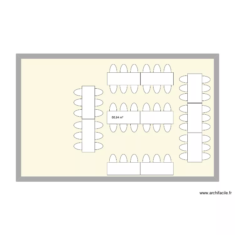 Plan de table. Plan de 1  et 67 m²