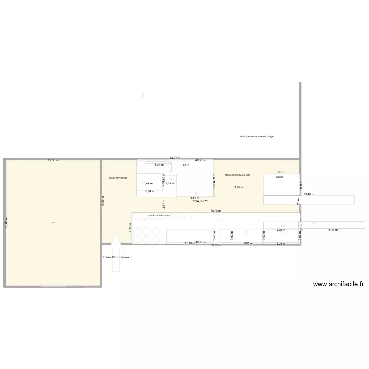 wagdi v1. Plan de 2 Pièces et 1612 m²