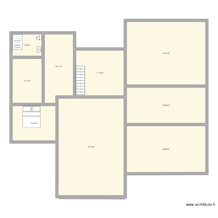 PLAN1. Plan de 9 pièces et 207 m2