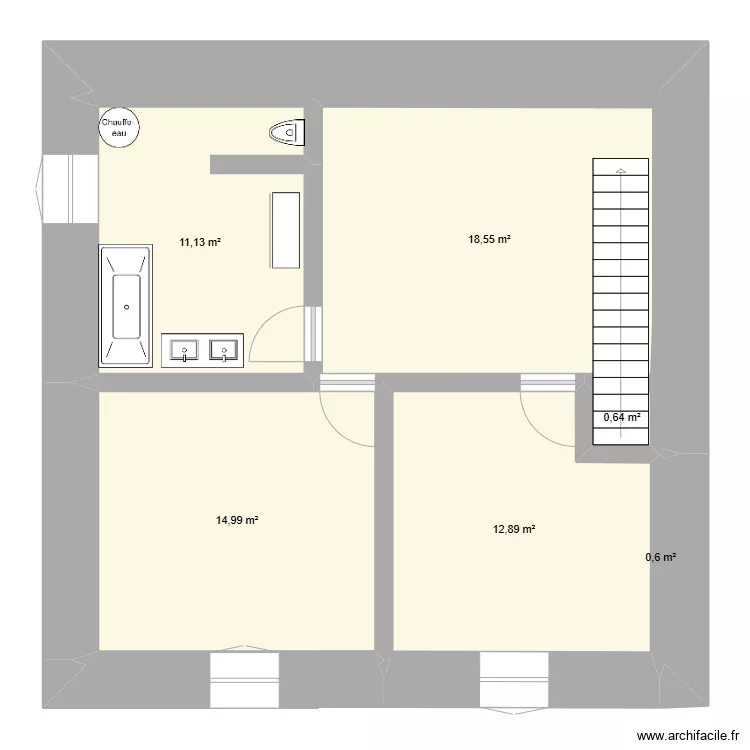etage 1 fougerette. Plan de 