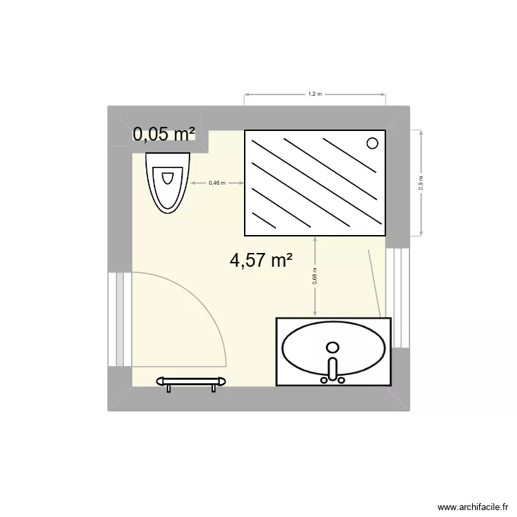 sdd. Plan de 2 et 5 m² sdd. Plan de 2 et 5 m²
