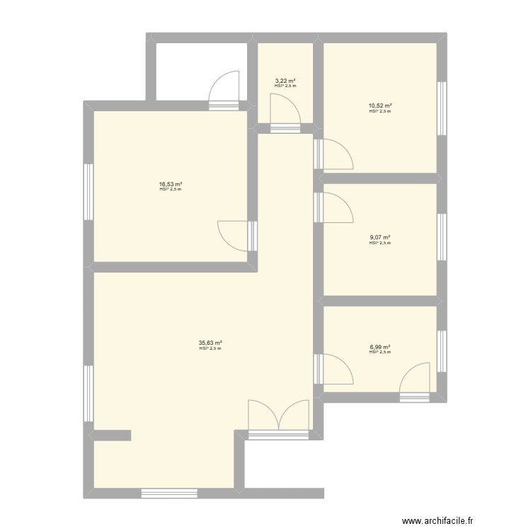 MAISON BVC 2025. Plan de 6 pièces et 82 m2